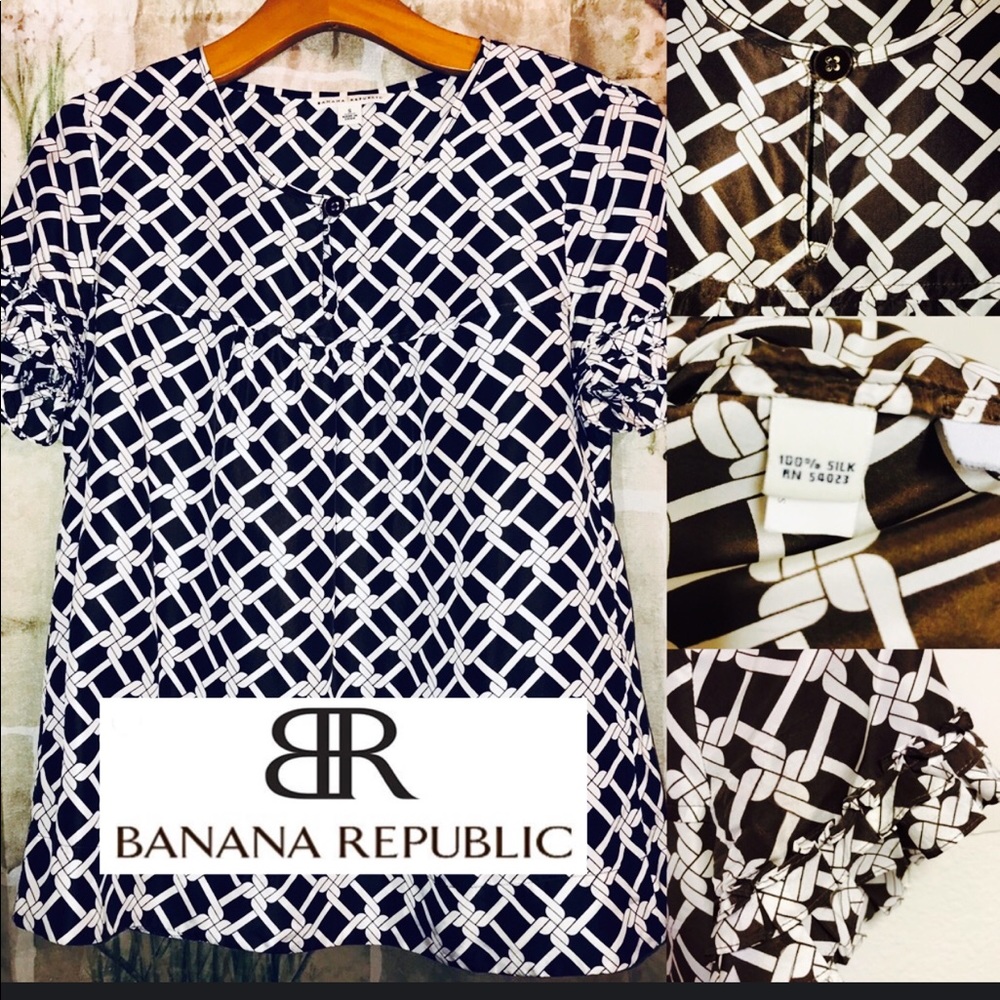 BANANA REPUBLIC Short Sleeve Blouse